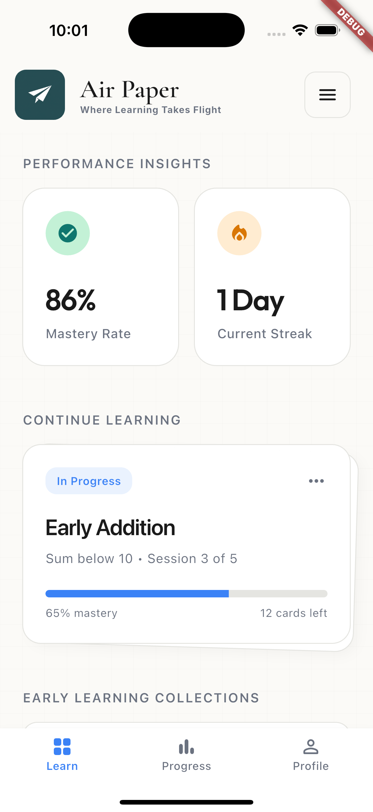 Addition Flashcards Screenshot